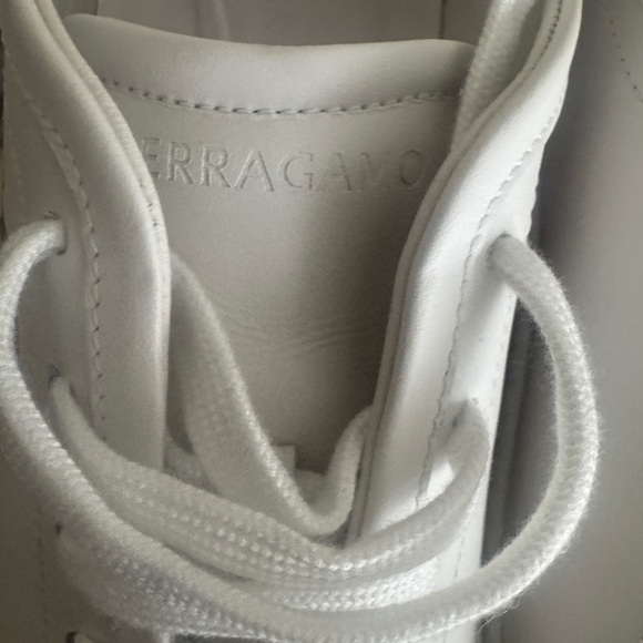 Salvatore Ferragamo Classic White Sneakers - Picture 4 of 10